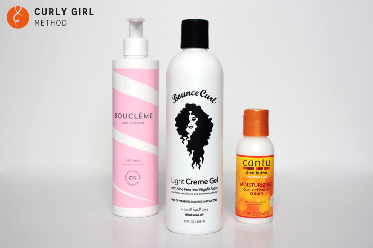 Gels et crèmes pour les boucles convenant à la méthode Curly Girl